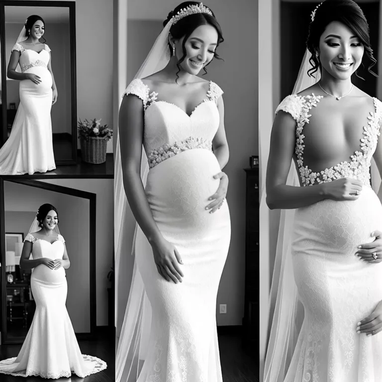 Tendências em vestidos de noiva para futuras mães