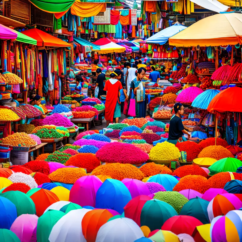 Fotos mercado bangkok colorido roupas acessorios Fotos mercado bangkok colorido roupas acessorios