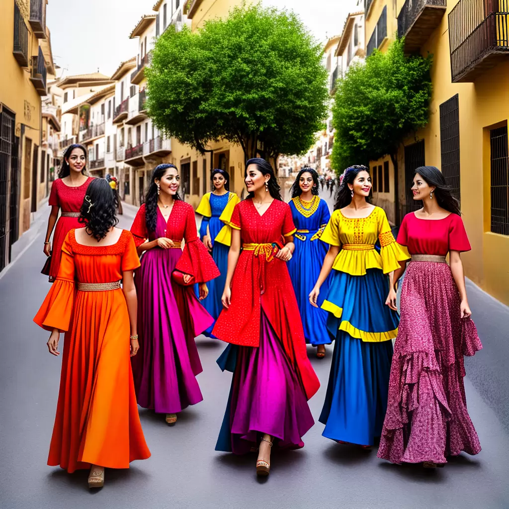 Fotos mulheres flamenco roupas coloridas