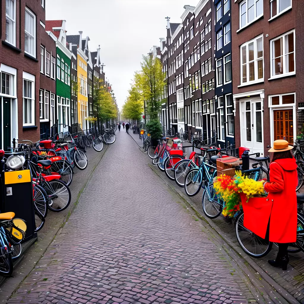 Fotos amsterdam bicicletas moda colorida