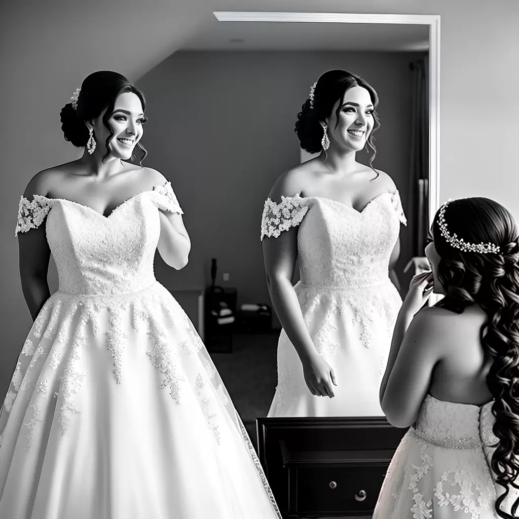 Fotos noiva tamanho grande vestido casamento