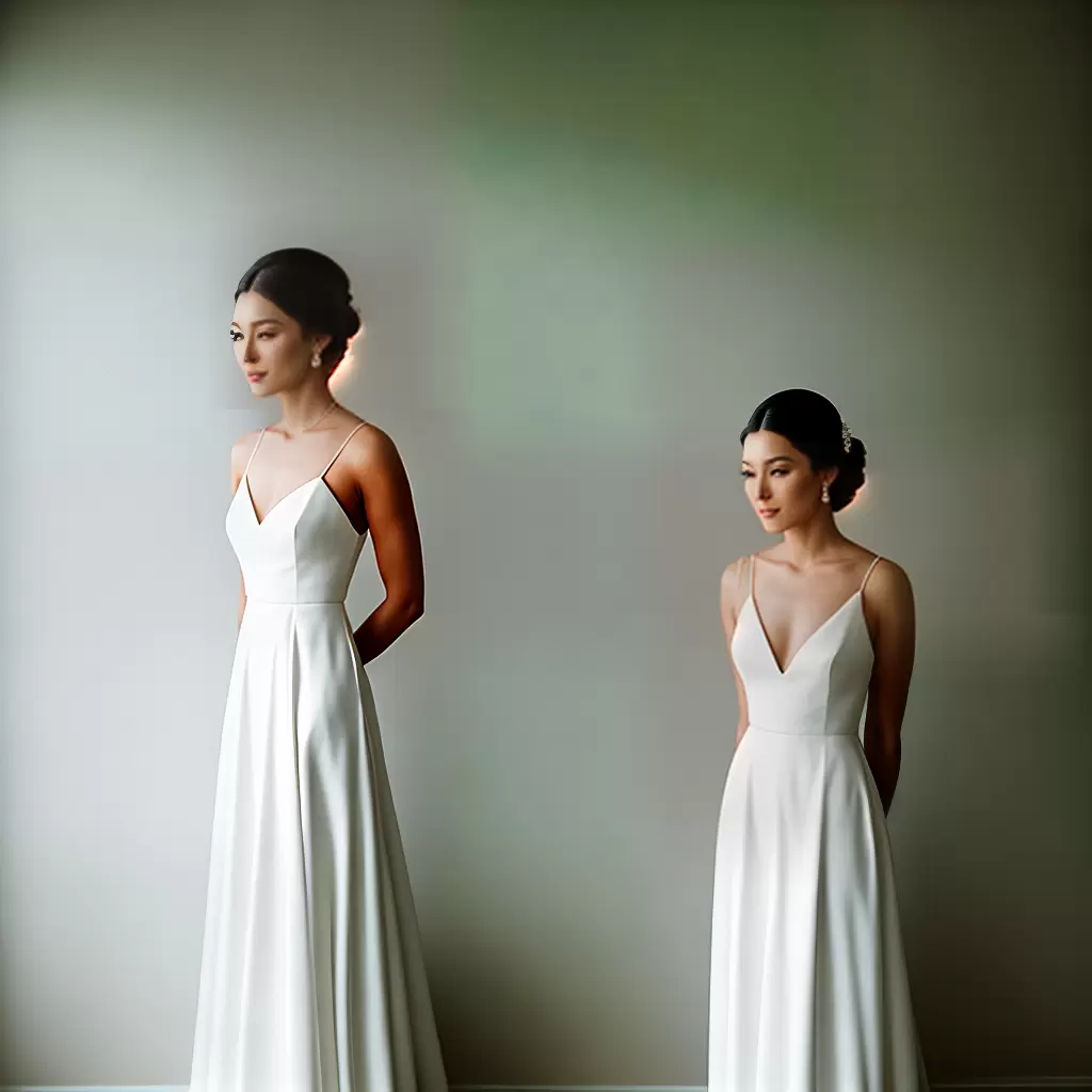 Fotos noiva elegante vestido moderno
