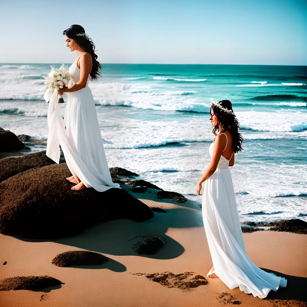 Fotos noiva praia vestido renda vento Fotos noiva praia vestido renda vento