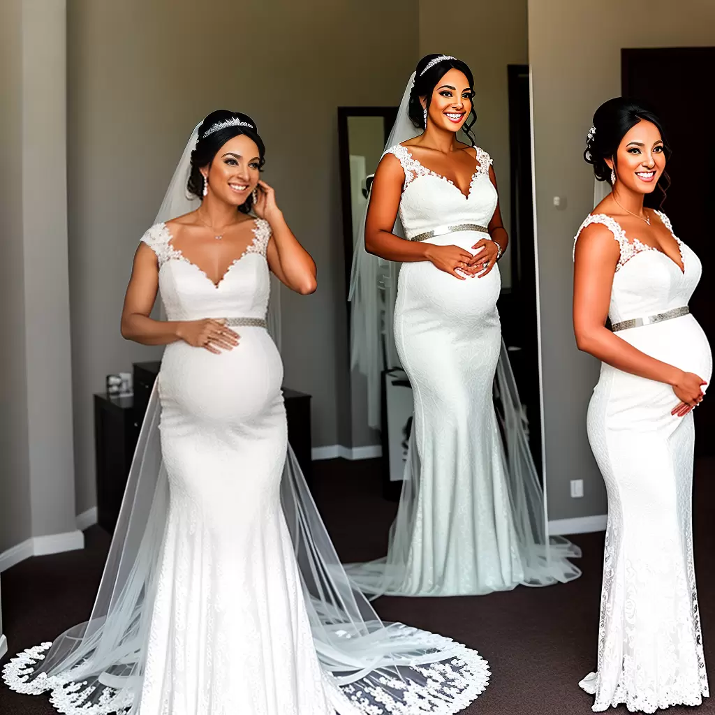 Fotos noiva gravida vestido branco