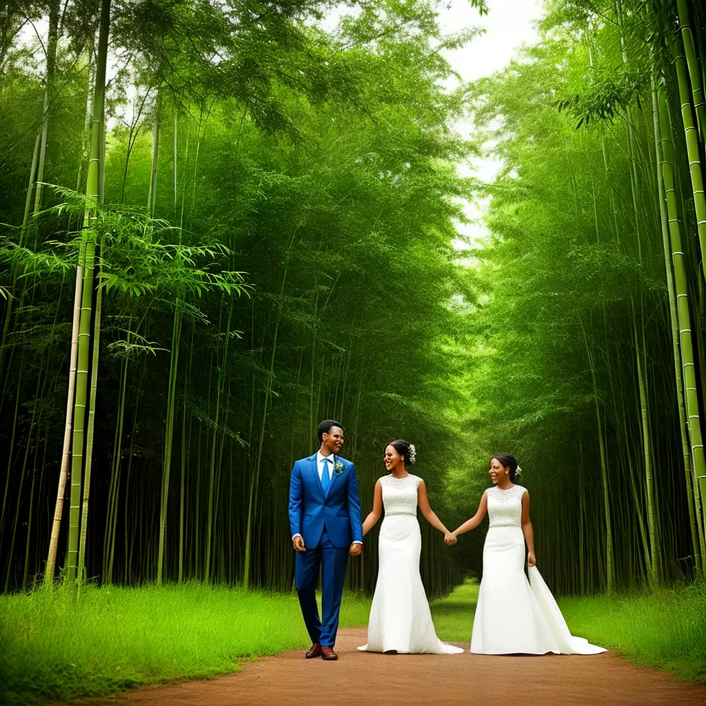 Fotos casamento sustentavel floresta noivos