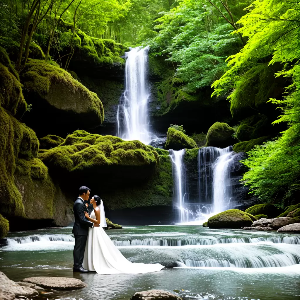 Fotos casamento sustentavel floresta cachoeira