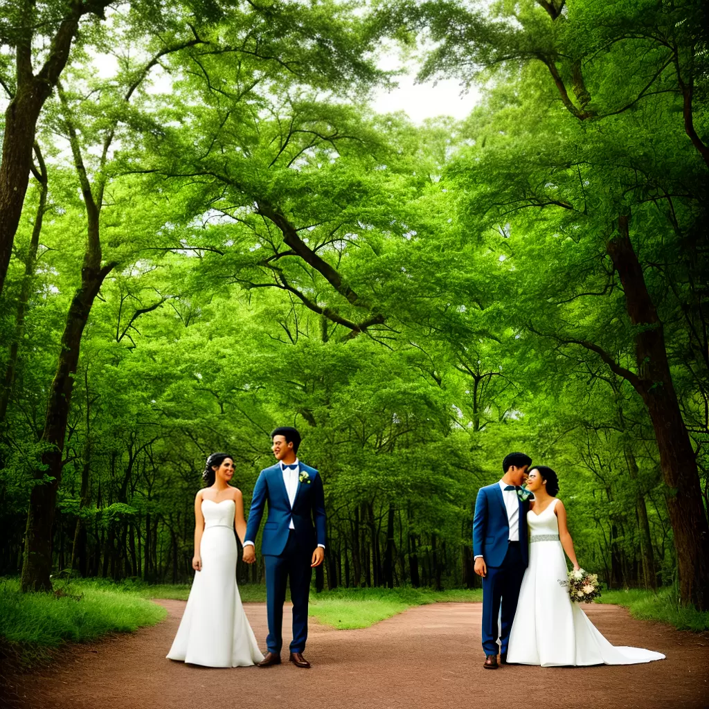 Fotos casamento sustentavel floresta noivos 1
