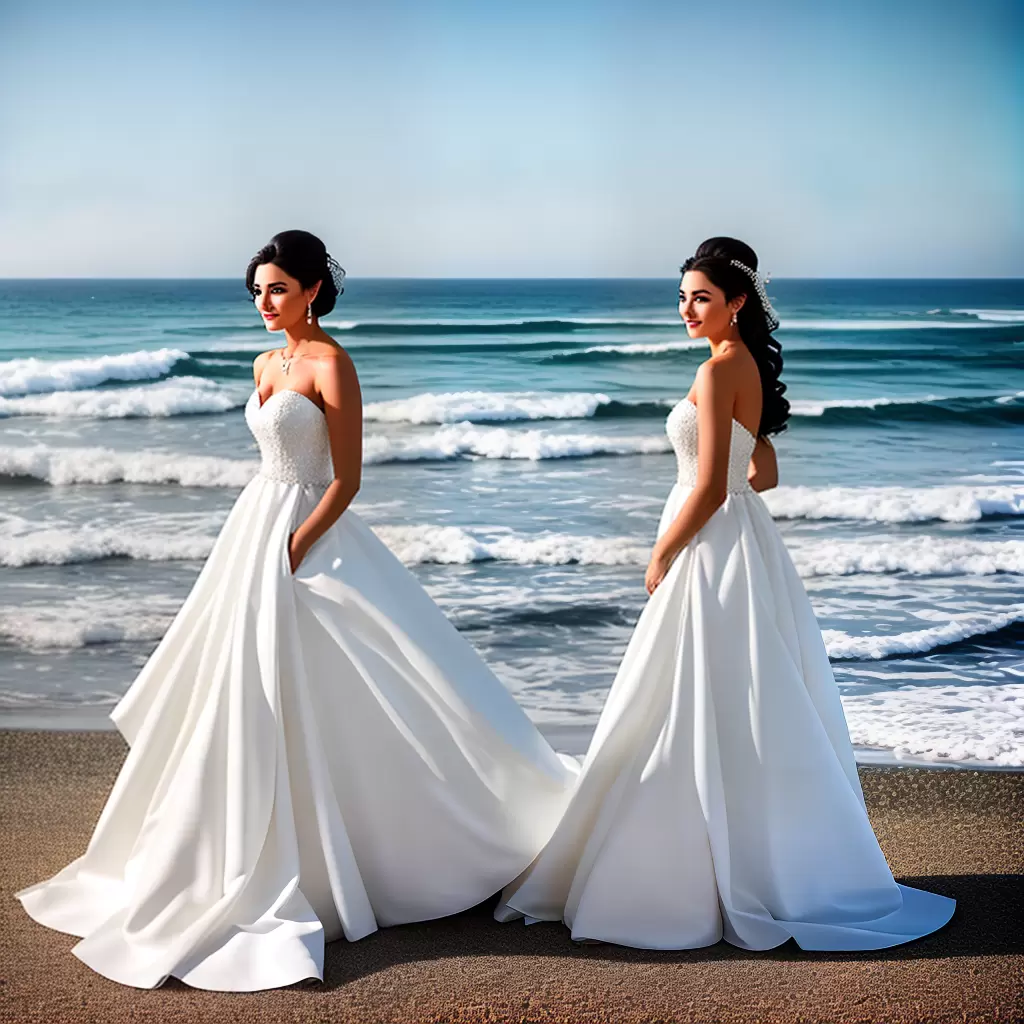 Fotos noiva praia vestido ombros