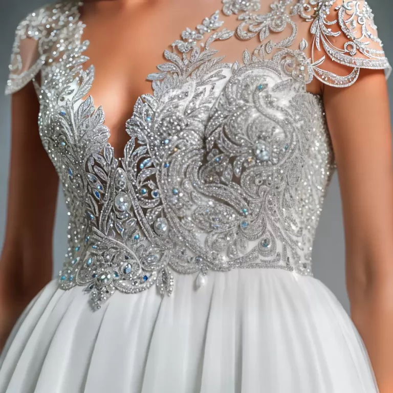 Arabescos PRECIOSOS: Vestidos de Noiva com Aplicações de Pedrarias em Forma de Arabescos