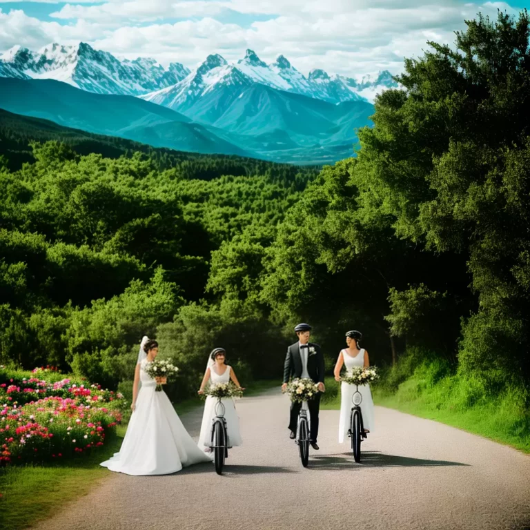Pedalando Rumo ao ALTAR: Trajes de Casamento para Casais Ciclistas
