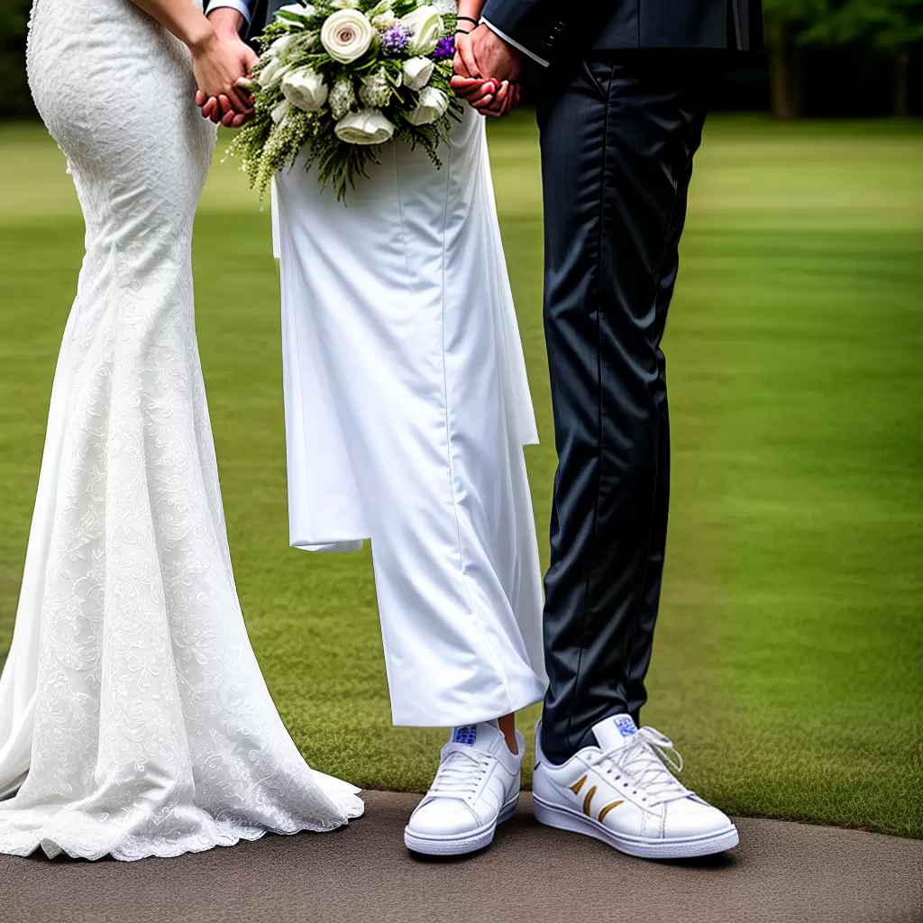 Fotos noivos tenis branco coracao flor Fotos noivos tenis branco coracao flor