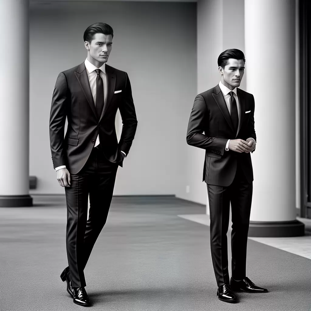 Fotos homem elegante ternos preto branco