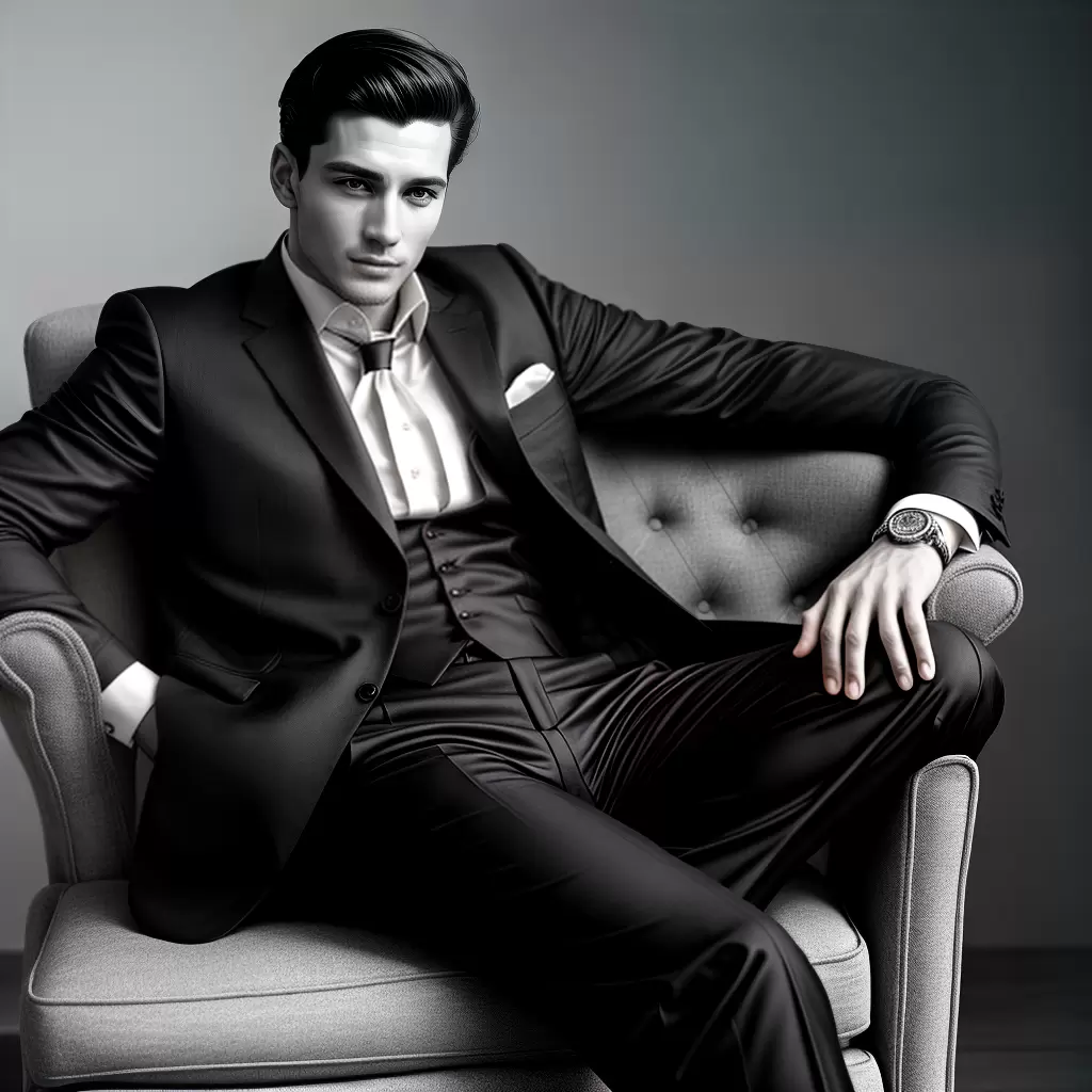 Fotos gentleman tergal preto branco Fotos gentleman tergal preto branco