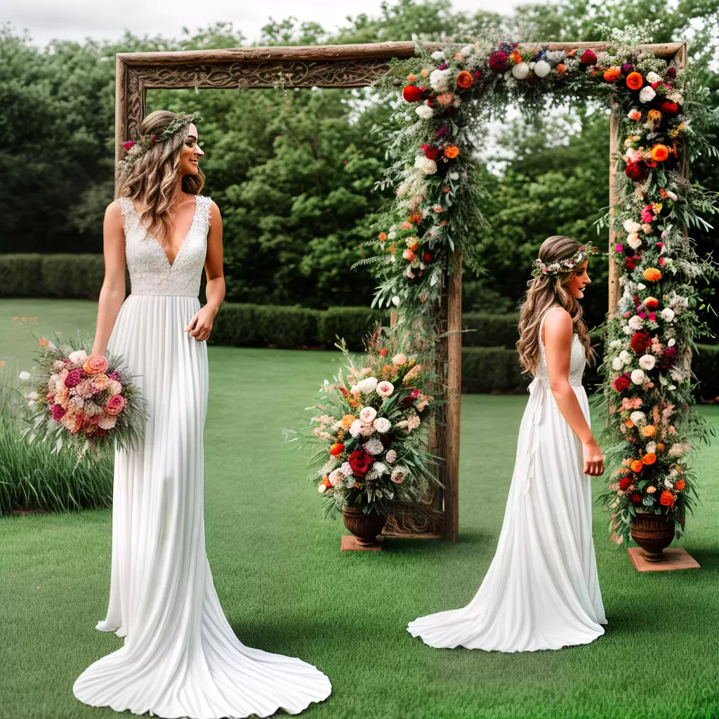 Fotos noiva vestido renda cabelo floral jardim