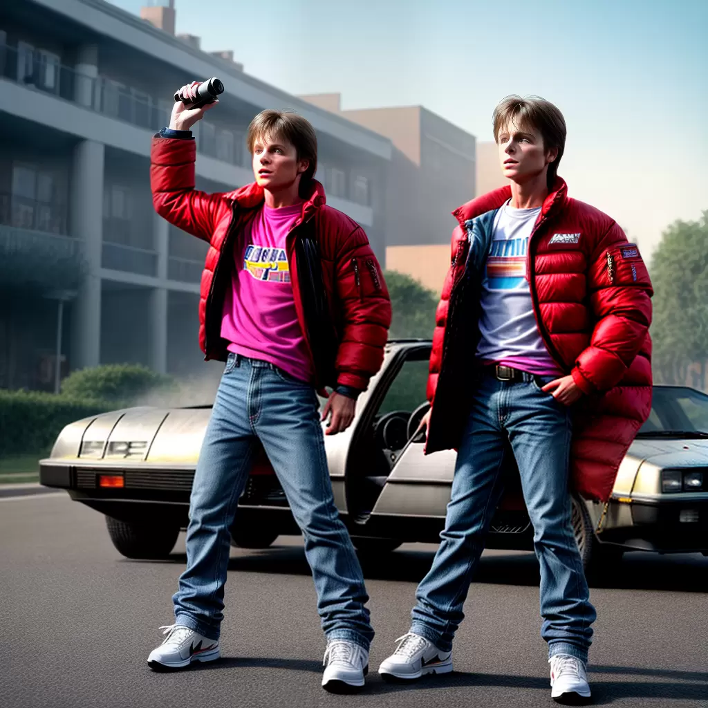 Fotos marty mcfly hoverboard delorean tempo