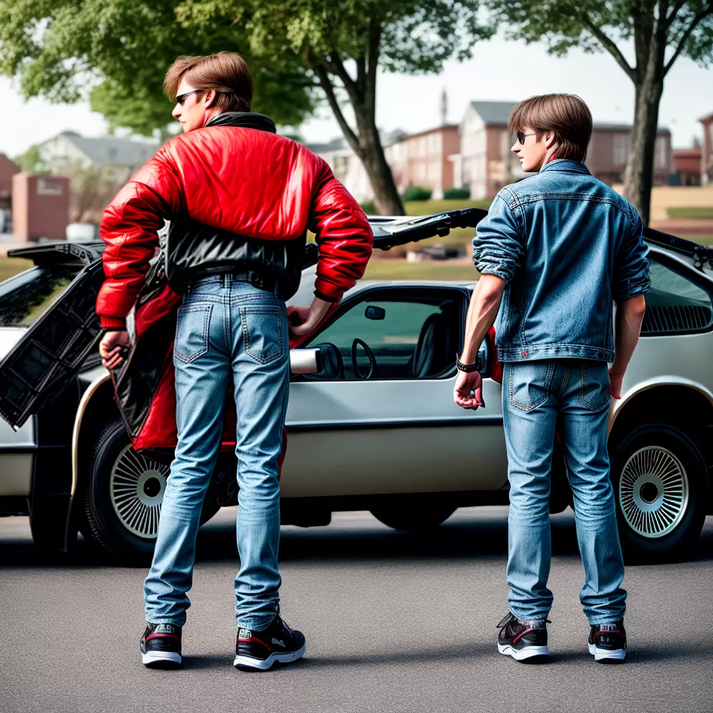 Fotos marty mcfly hoverboard delorean aventura