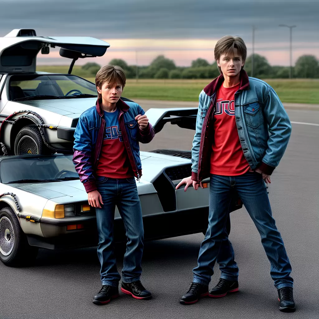 Fotos marty mcfly hoverboard delorean futuro