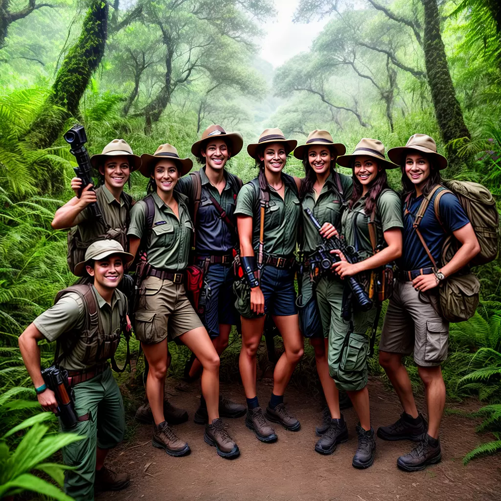 Fotos amigos aventura safari jungle 1