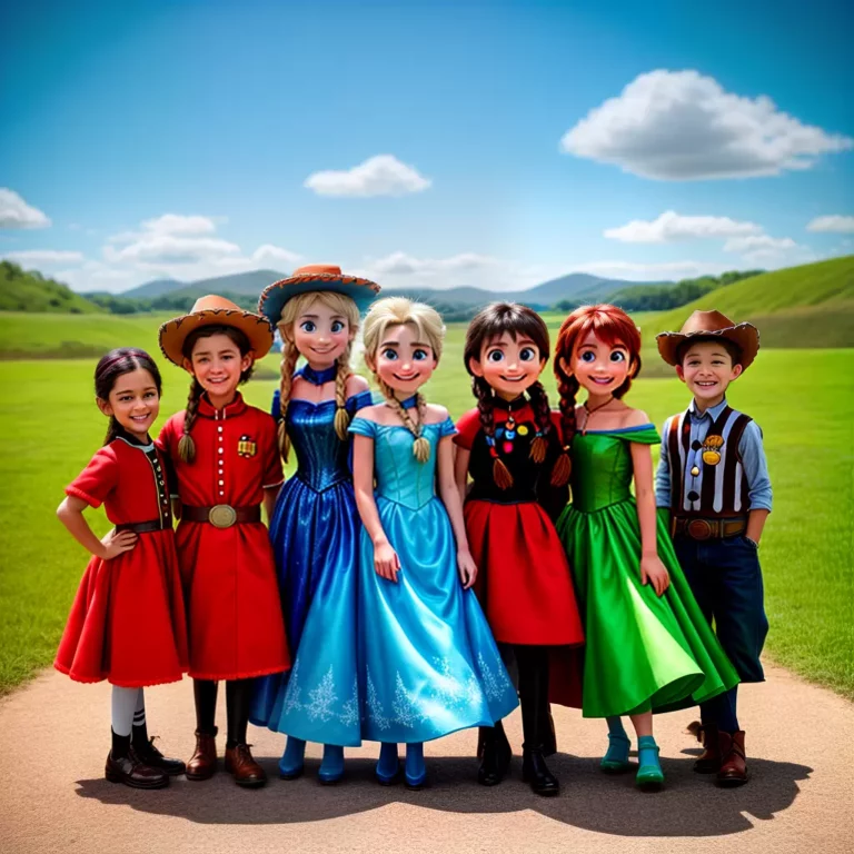 Fantasias de personagens de filmes de animação 3D