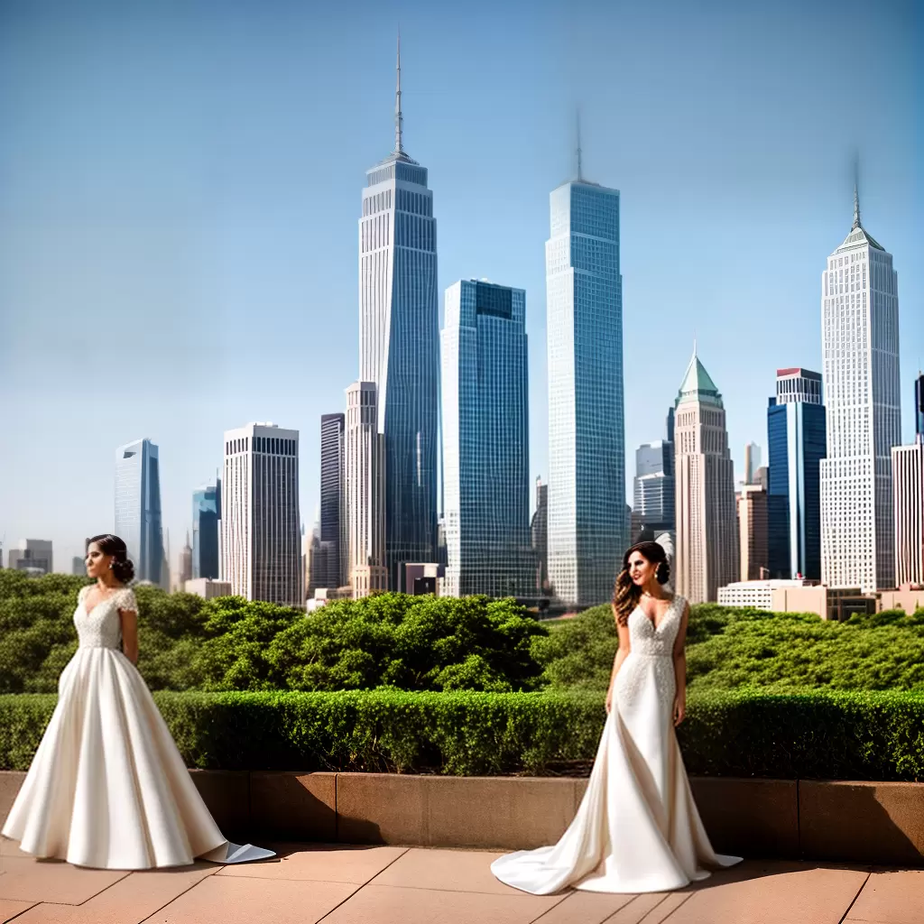 Fotos noiva skyline vestido moderno