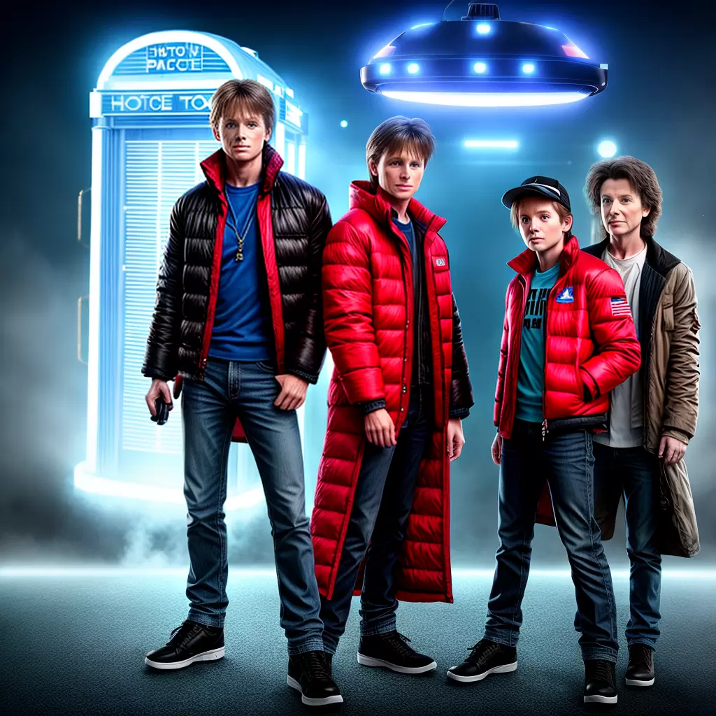 Fotos marty mcfly doutor who maquina tempo
