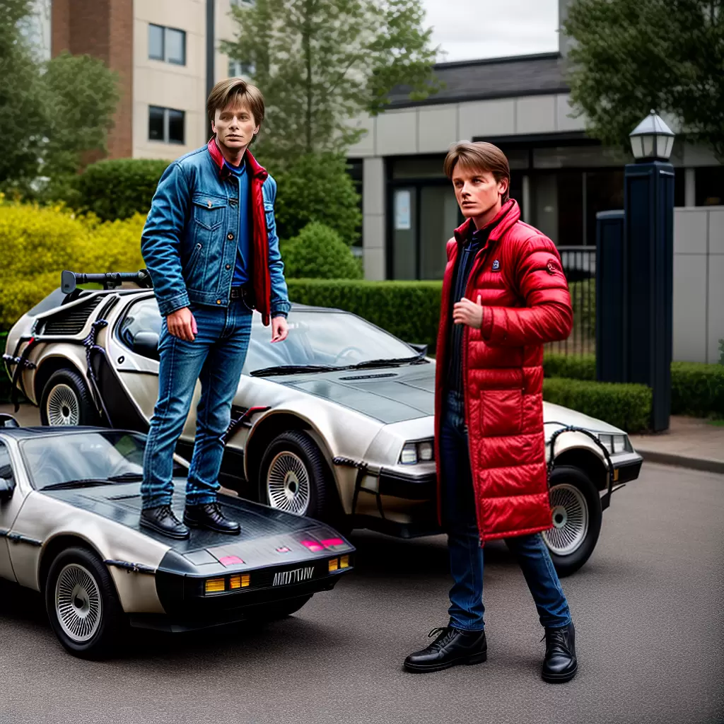 Fotos marty mcfly hoverboard delorean doutor who