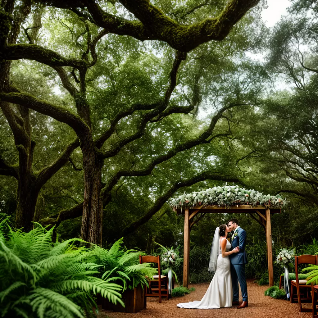 Fotos casamento floresta luzes verde madeira