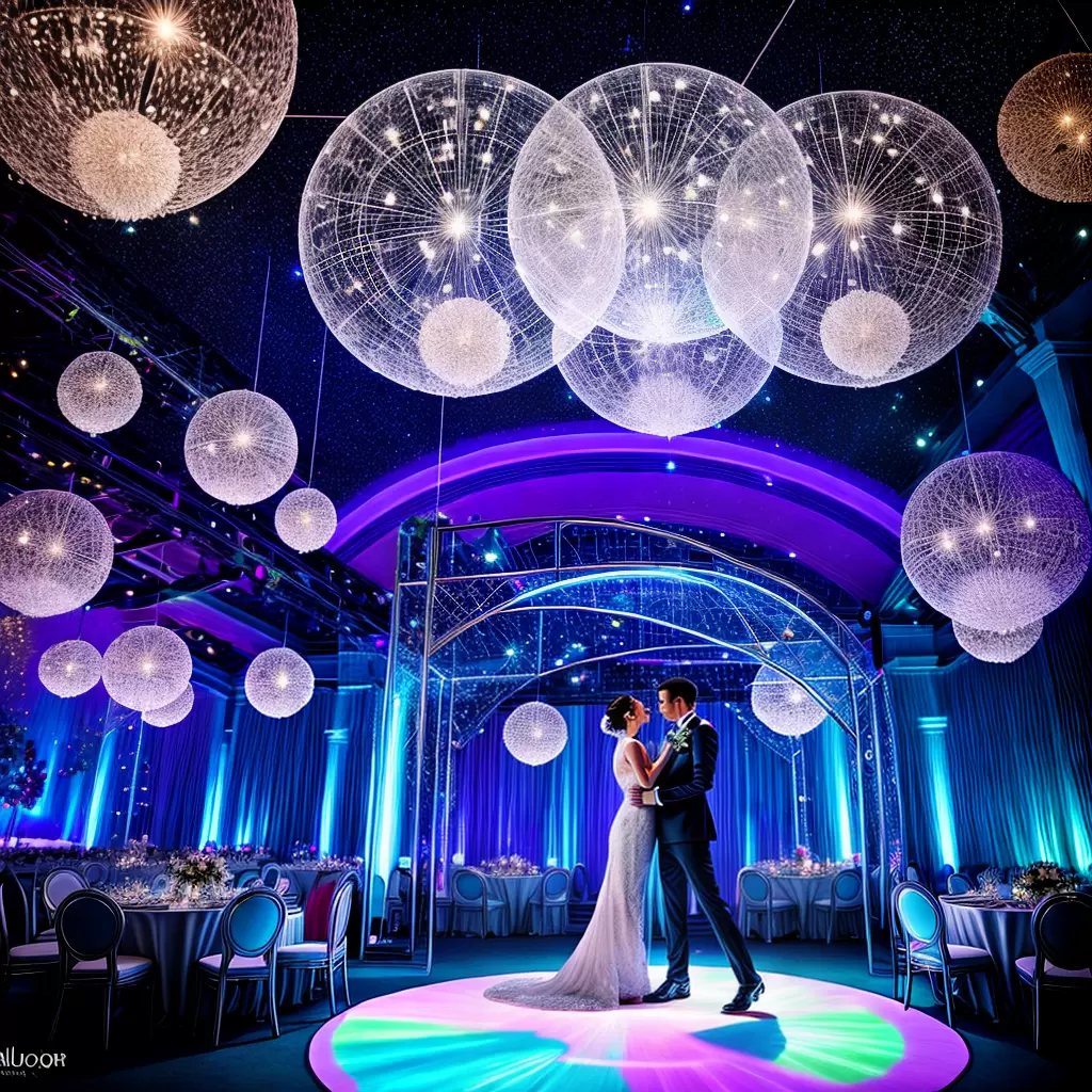 Fotos casamento espaco metalico neon orbs