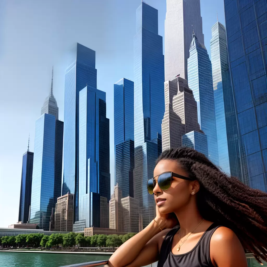 Fotos oculos grande mulher reflexo cidade