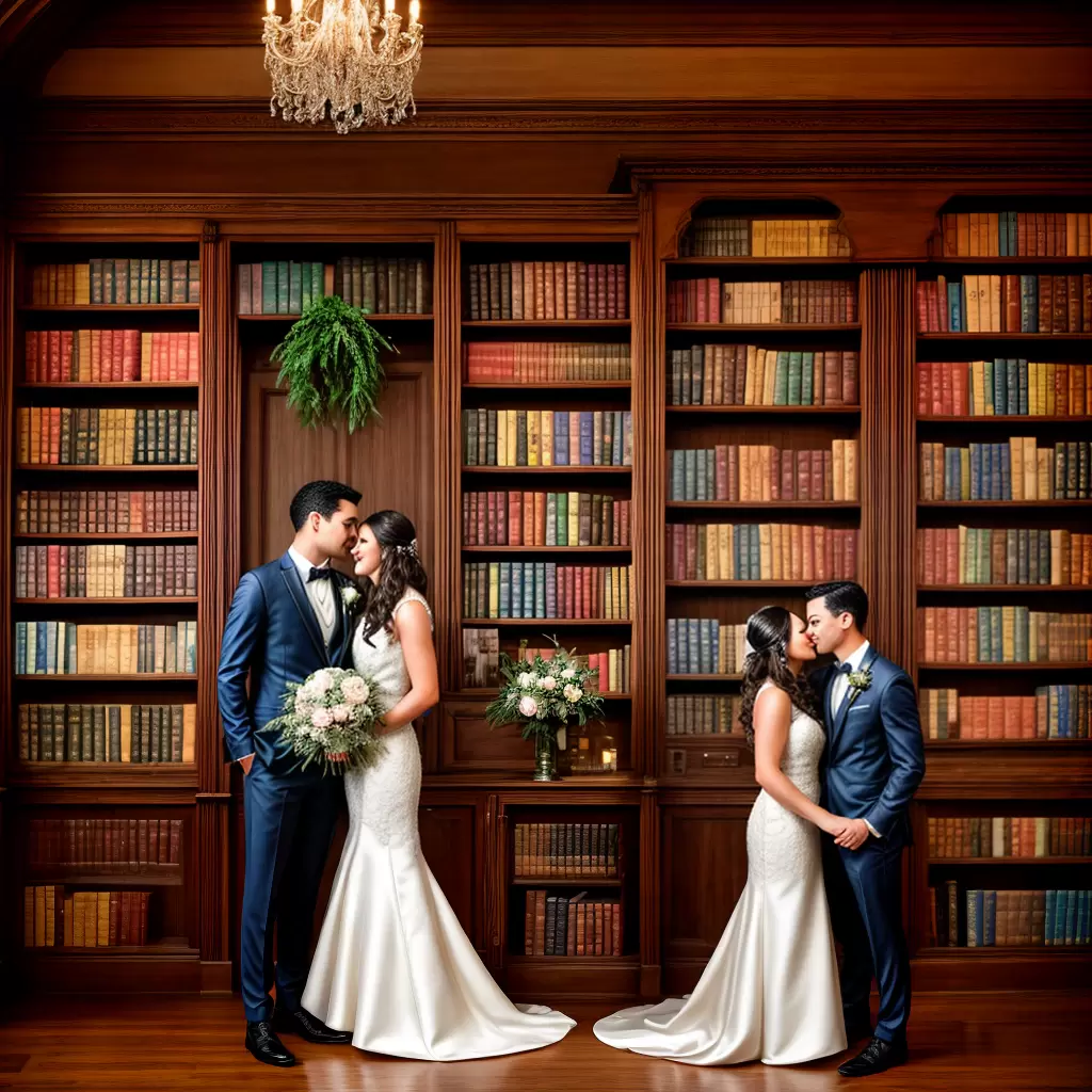 Fotos casamento livros biblioteca buque noivo Fotos casamento livros biblioteca buque noivo