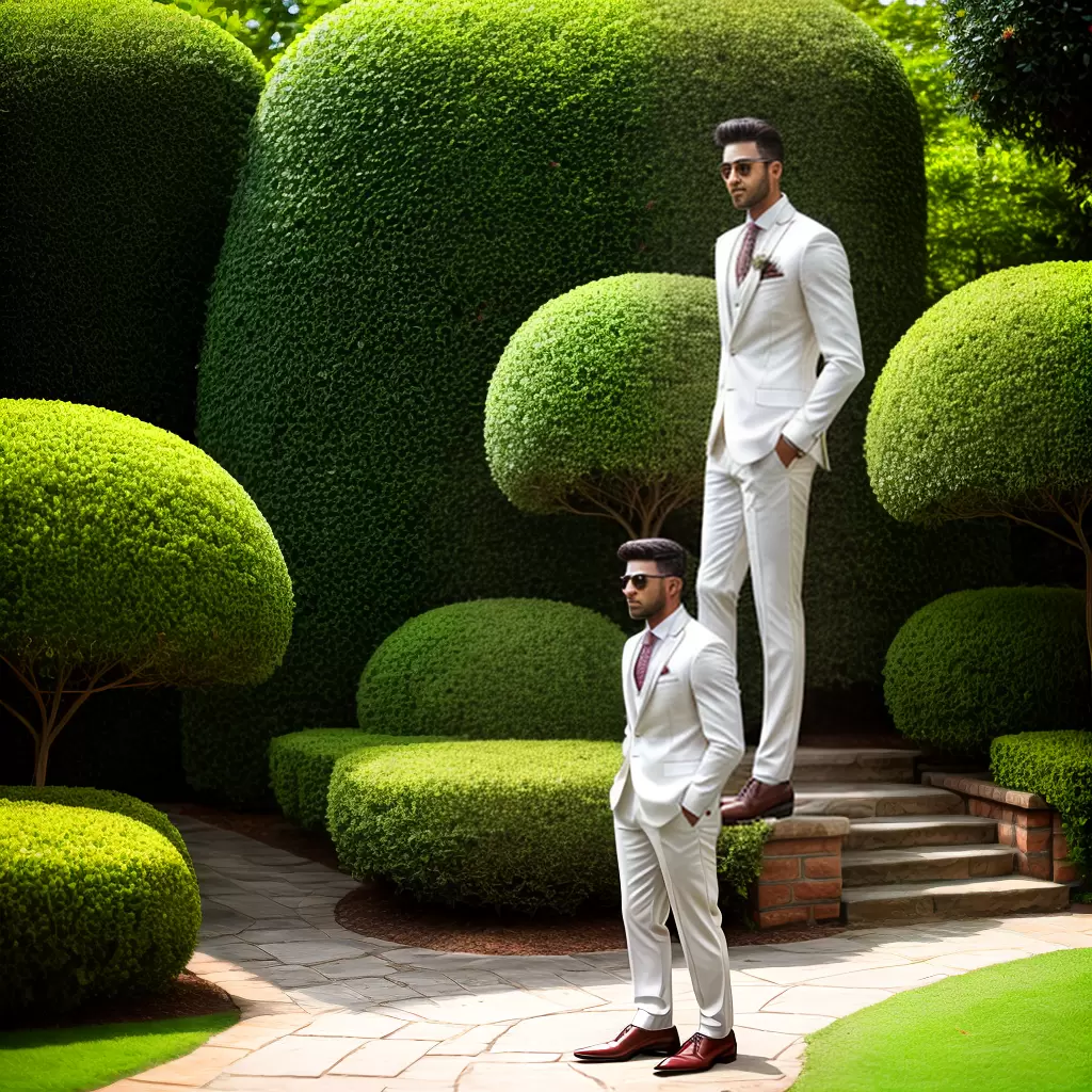 Fotos noivo jardim linho sapato boutonniere