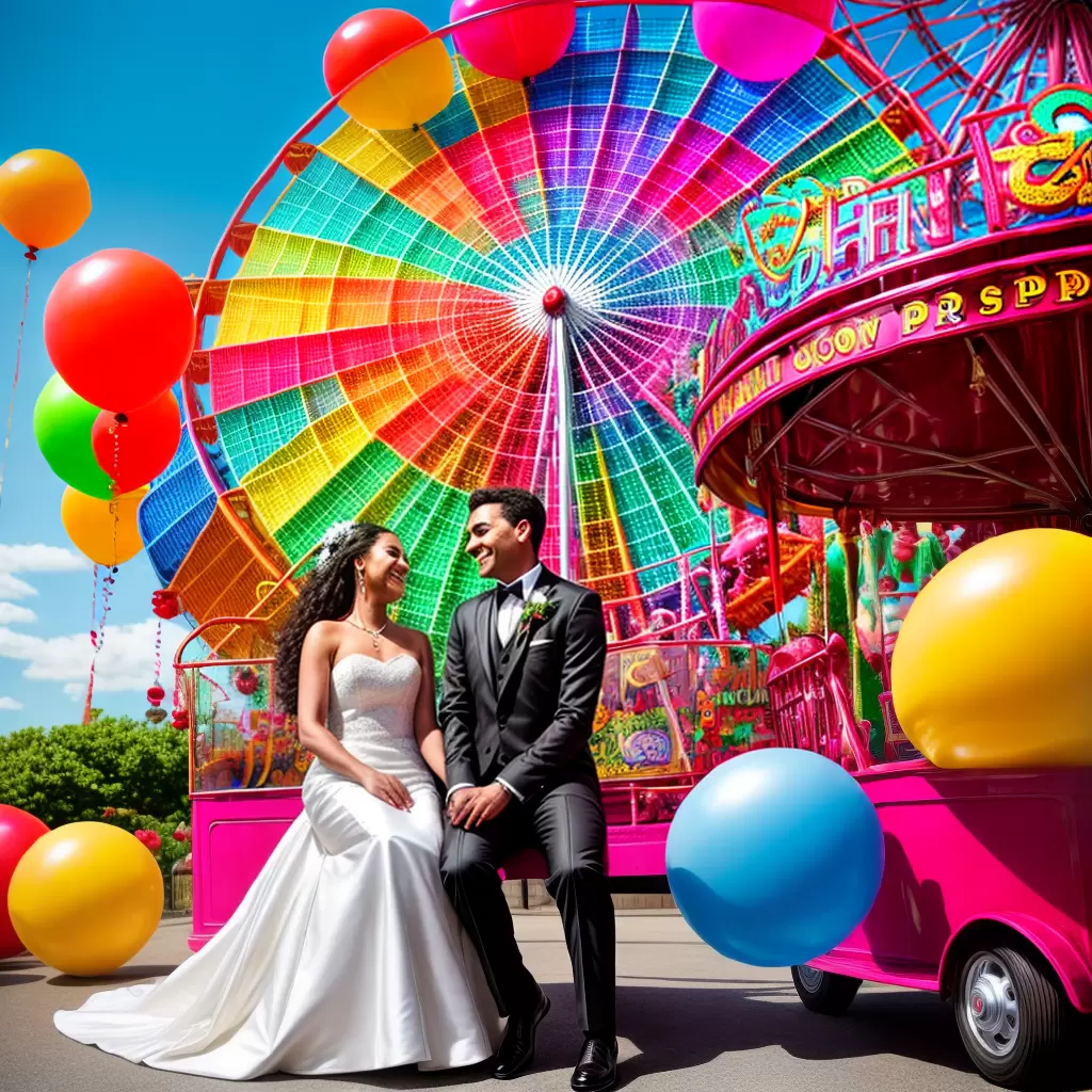Fotos noivos roda gigante casamento diversao Fotos noivos roda gigante casamento diversao