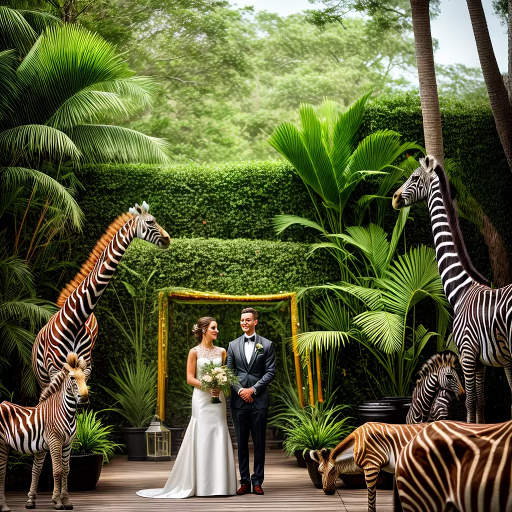Fotos casamento selva animais decoracao coquetel Fotos casamento selva animais decoracao coquetel