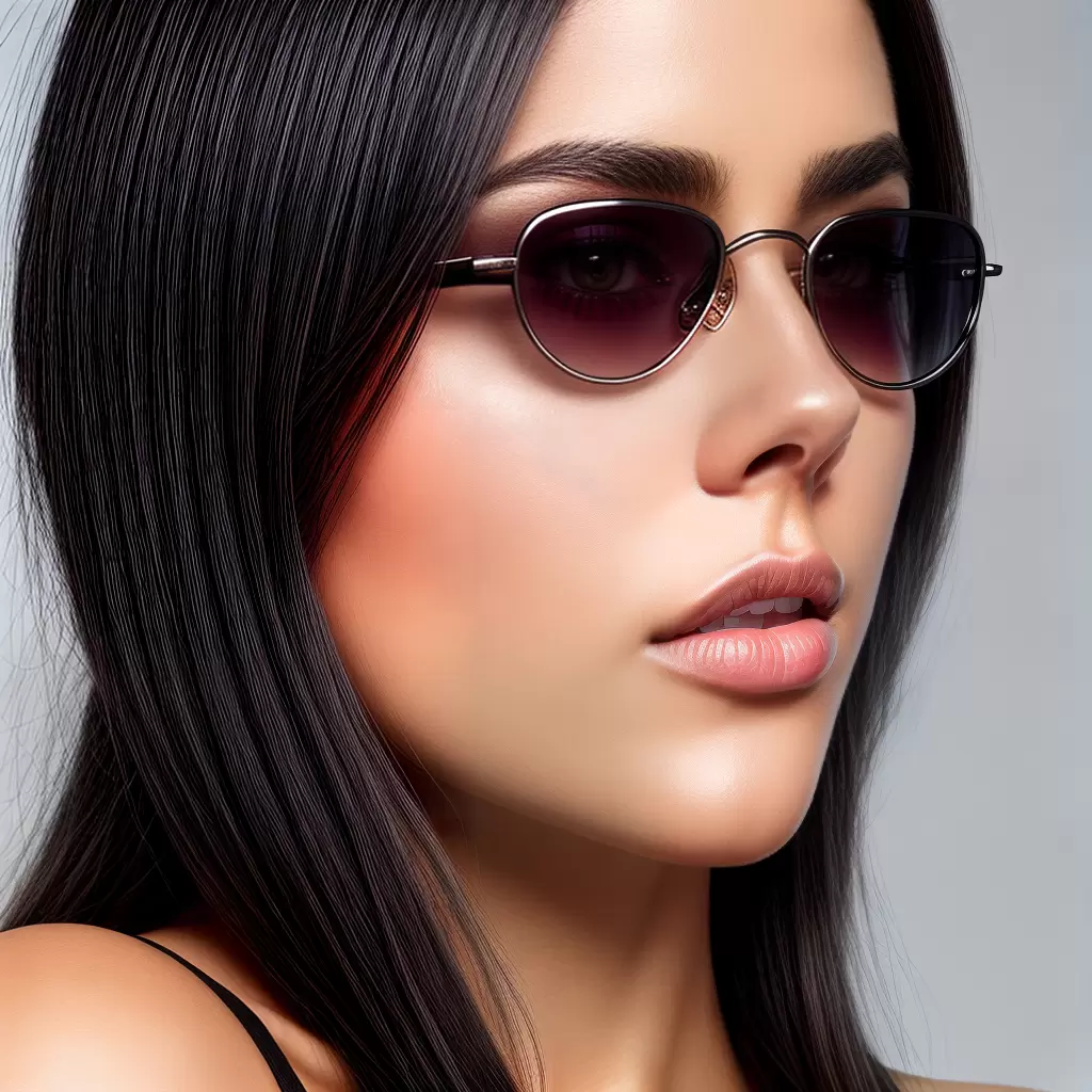 Fotos rosto mulher oculos estilo batom