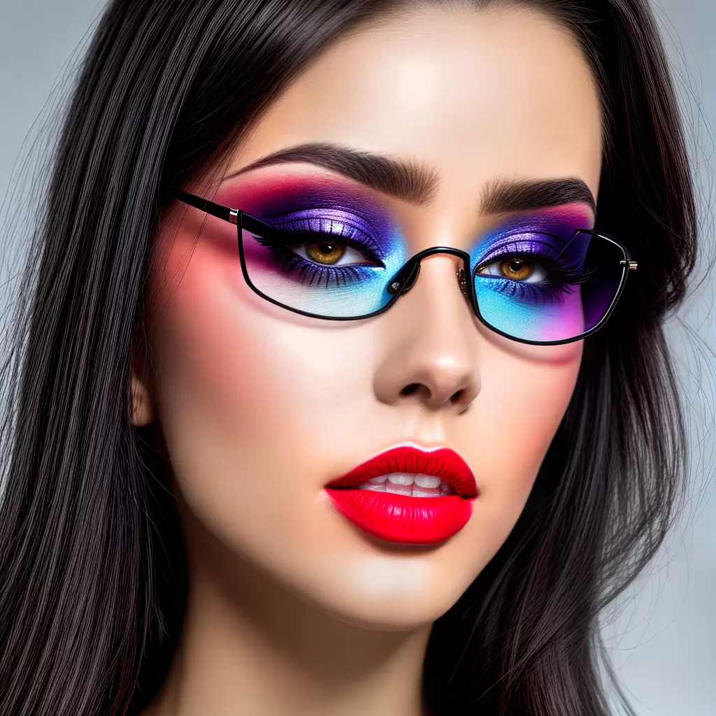 Fotos mulher oculos estilo maquiagem