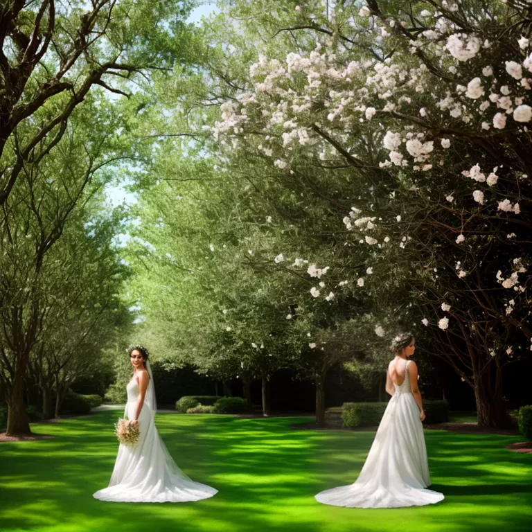 Vestidos de noiva para casamentos no jardim: romantismo e estilo
