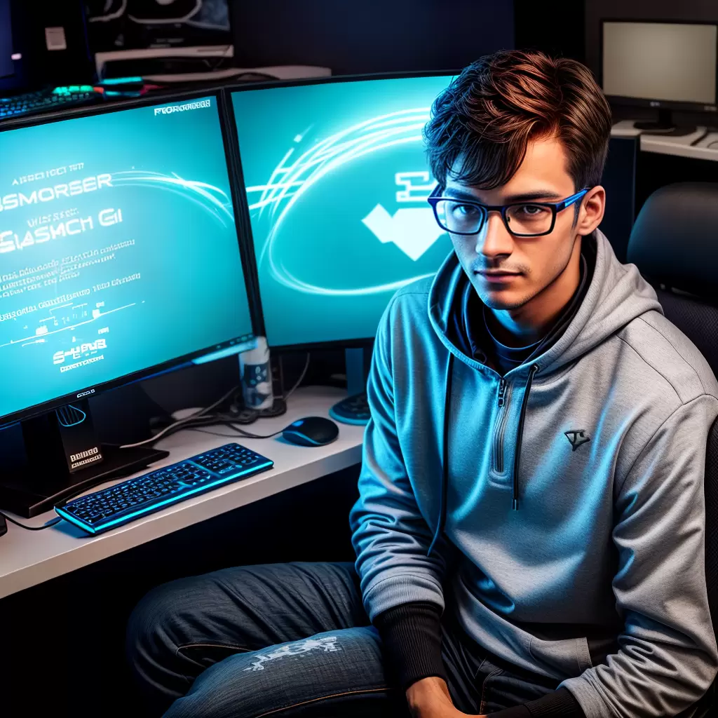 Fotos jogador gamer oculos protecao