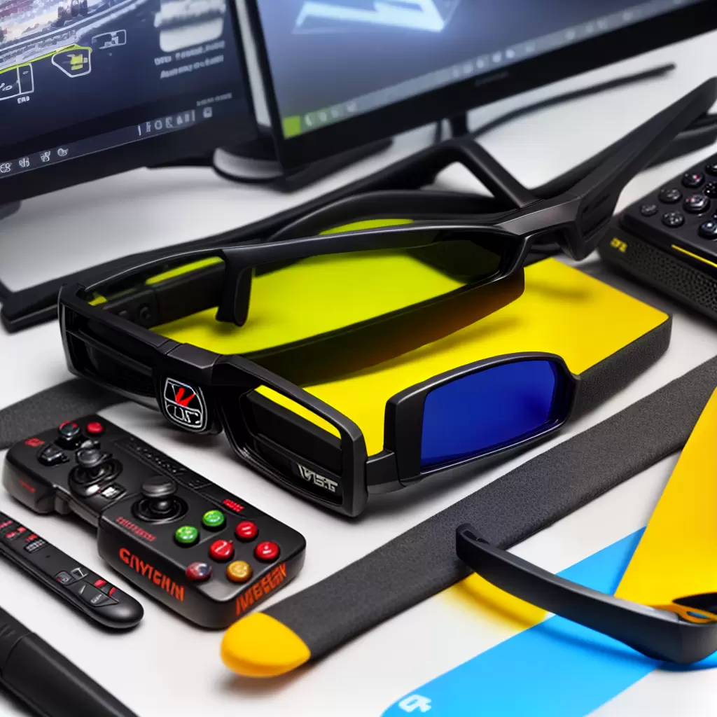 Fotos oculos gamer amarelo leve