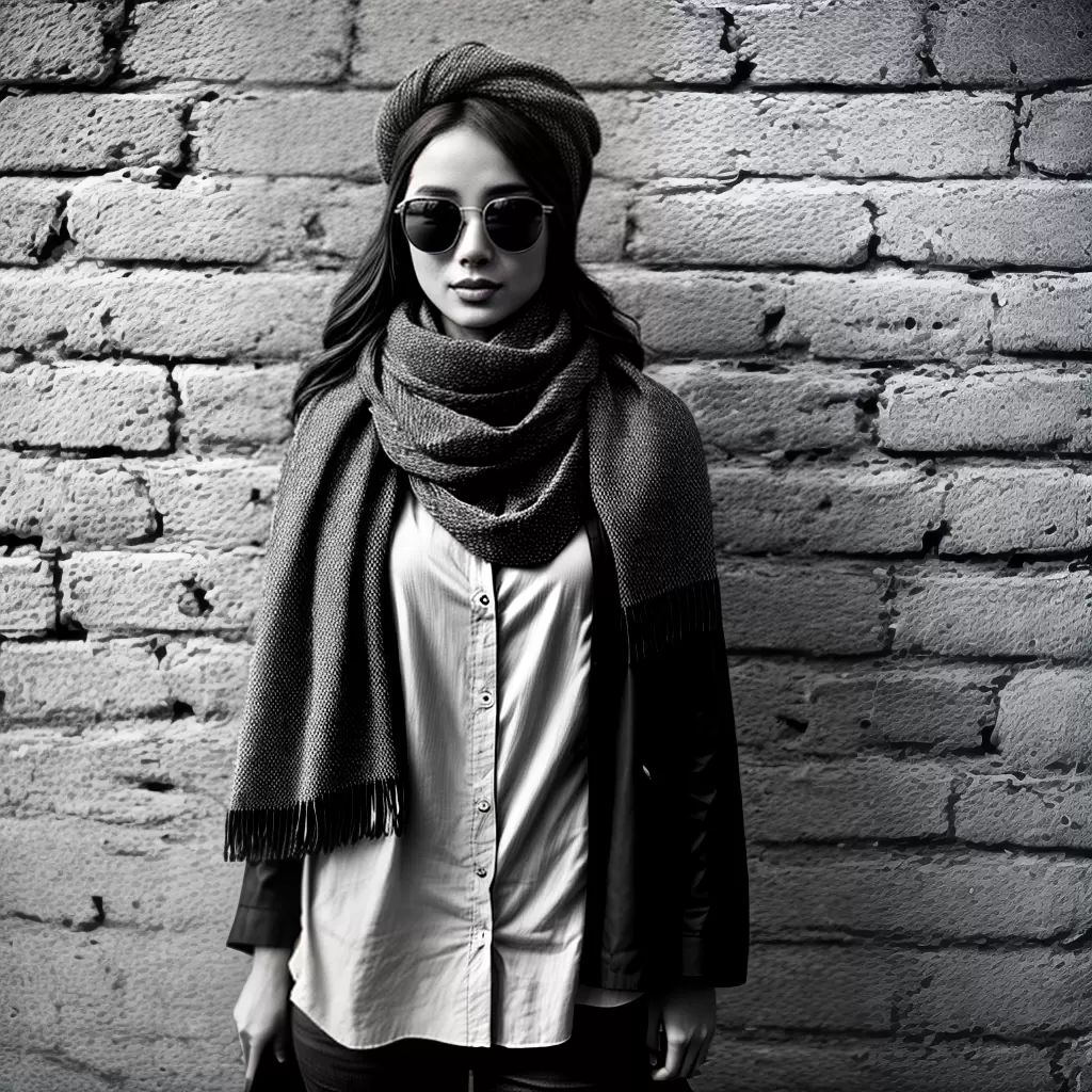 Fotos mulher estilo oculos grande echarpe