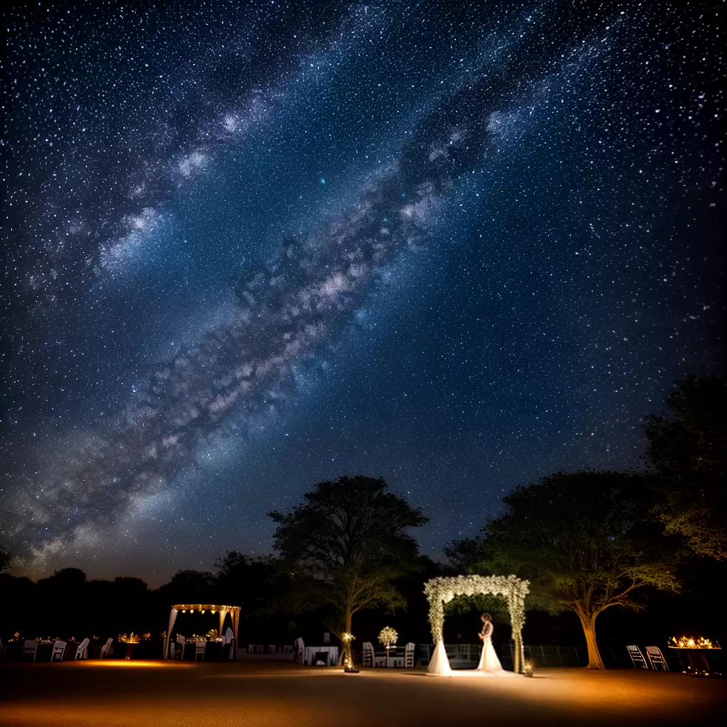 Fotos casamento ceu estrelado galaxia mesa