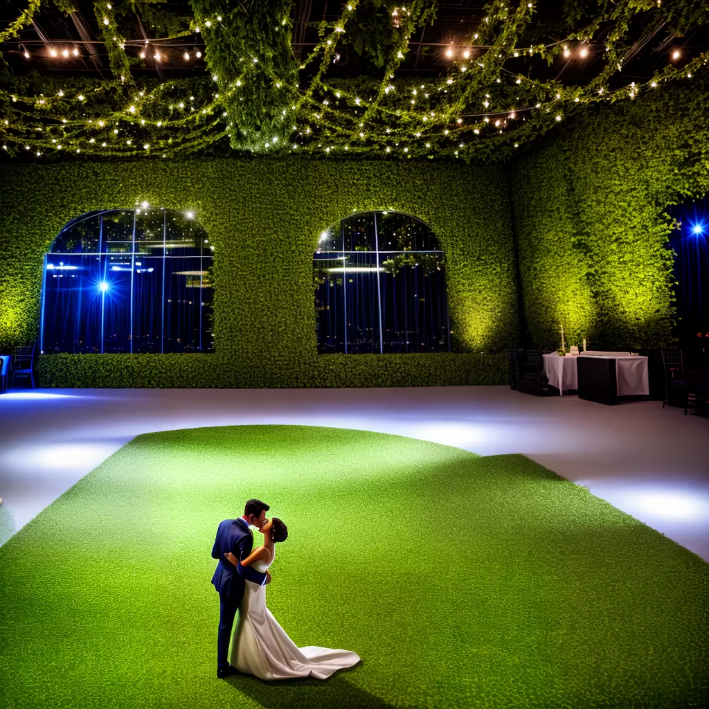 Fotos casamento danca verde luzes floral