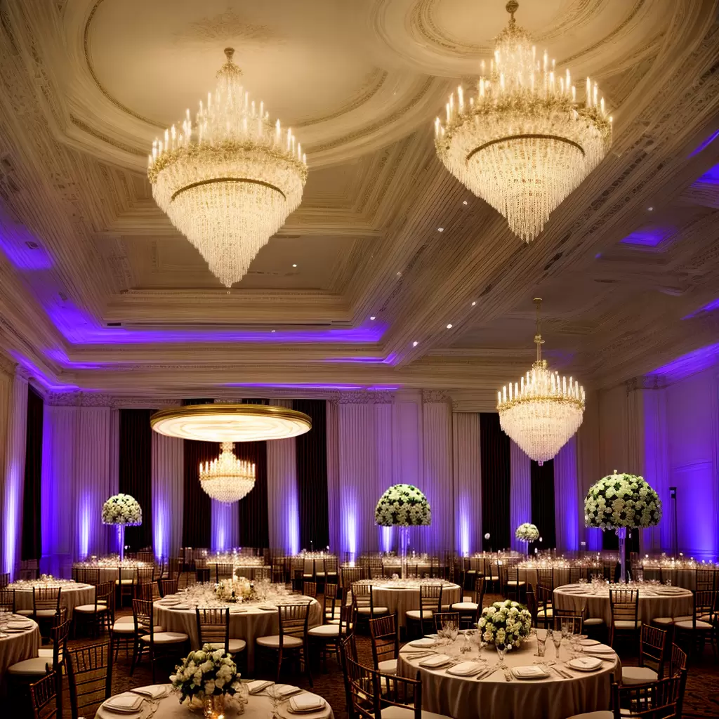 Fotos lustre ouro floral casamento