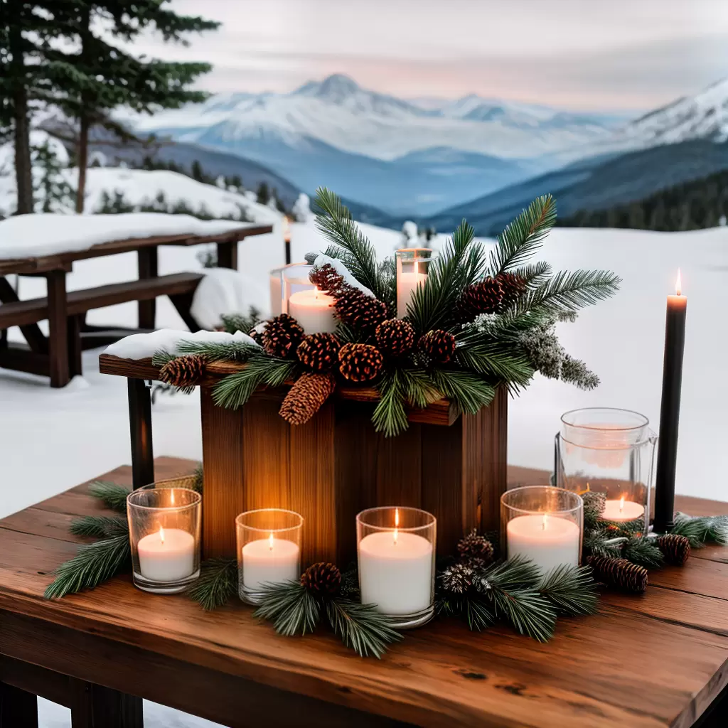 Fotos casamento inverno madeira velas fondue