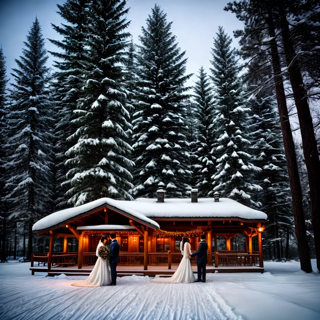 Fotos casamento inverno montanhas lodge frio