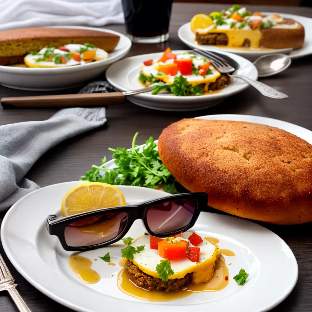 Fotos prato oculos reflexo gastronomia moda