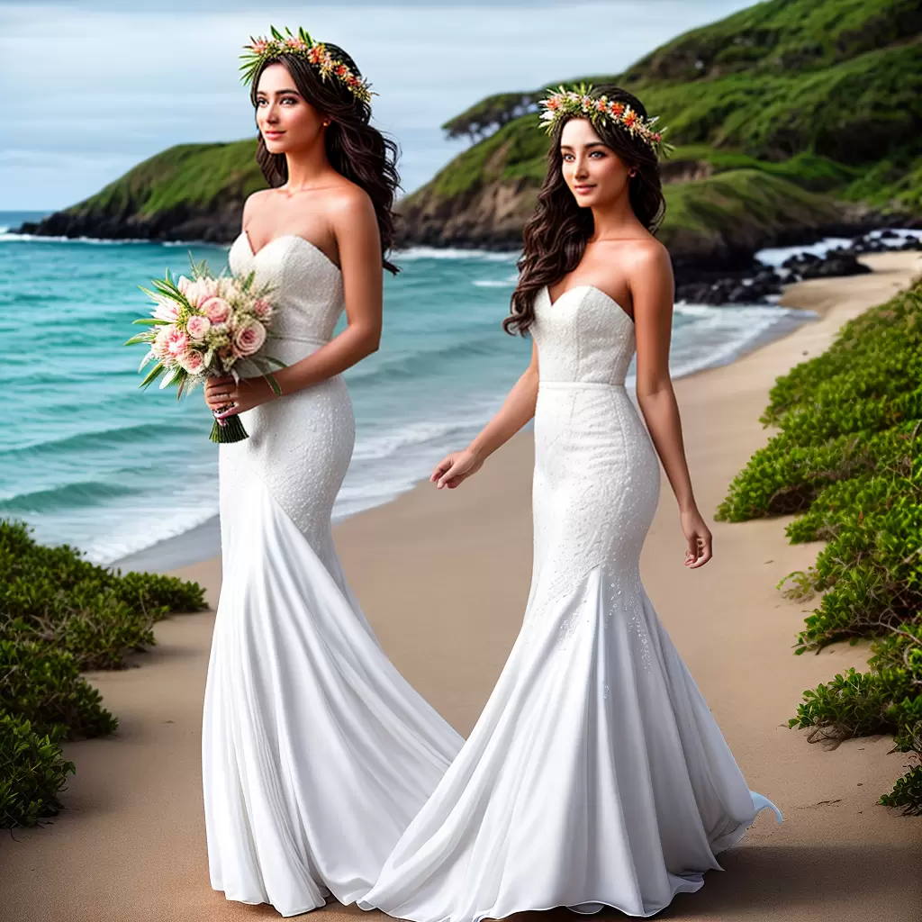 Fotos noiva praia vestido flor buque Fotos noiva praia vestido flor buque