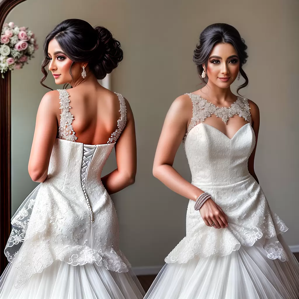 Fotos noiva vestido renda cascata rosas