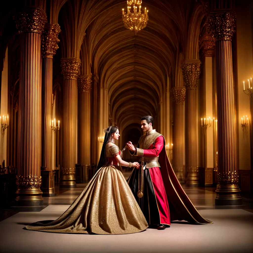 Fotos baile medieval casal figurino opulencia