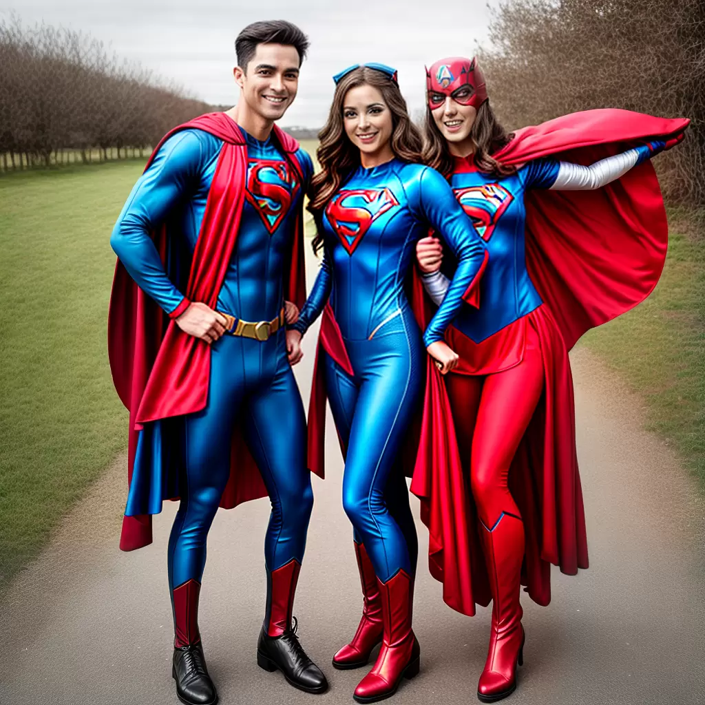 Fotos casal super heroi costume festa