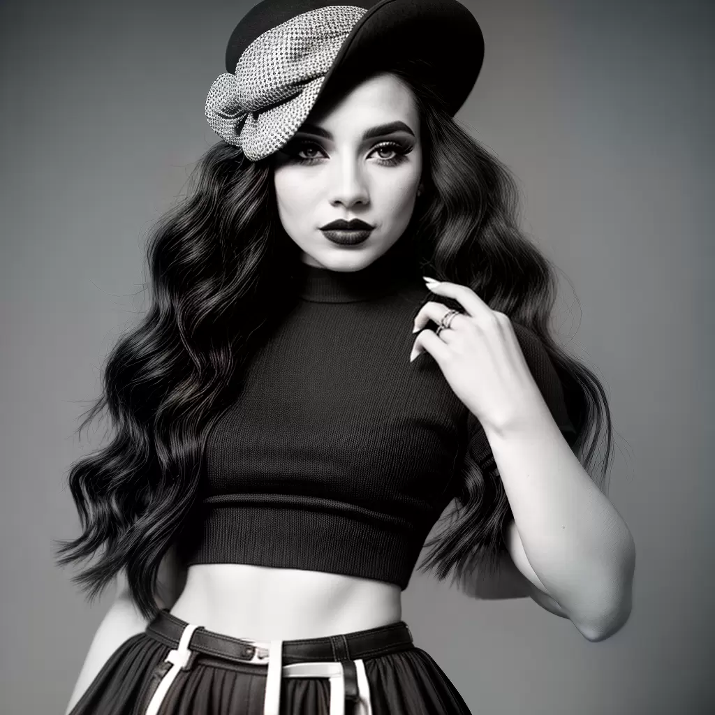 Fotos foto preto branco mulher piercing vintage